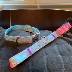 Custom matching dog collar and leash